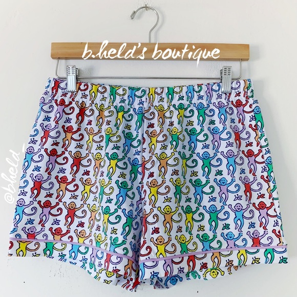 Roller Rabbit Disco Monkey Polo Pajamas in Rainbow Size Small S Brand New NWT - Picture 9 of 16